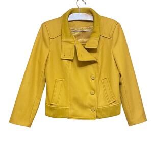 Kenneth Cole Mustard Yellow Cropped Jacket.  L